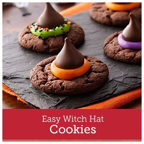 Witches hat cookies with fudge stripe cookies